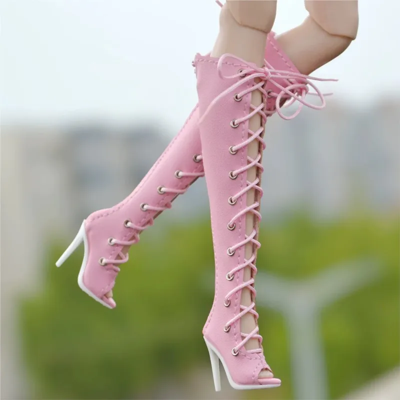 30cm Supermodel Doll Shoes Pink Knee-high Fishmouth Boots NU.face Strap Fashion High Heels For 1/6 FR2 FR6.0 Xianxian Doll Toy
30cm Supermodel Doll Shoes Pink Knee-high Fishmouth Boots NU.face Strap Fashion High Heels For 1/6 FR2 FR6.0 Xianxian Doll Toy
