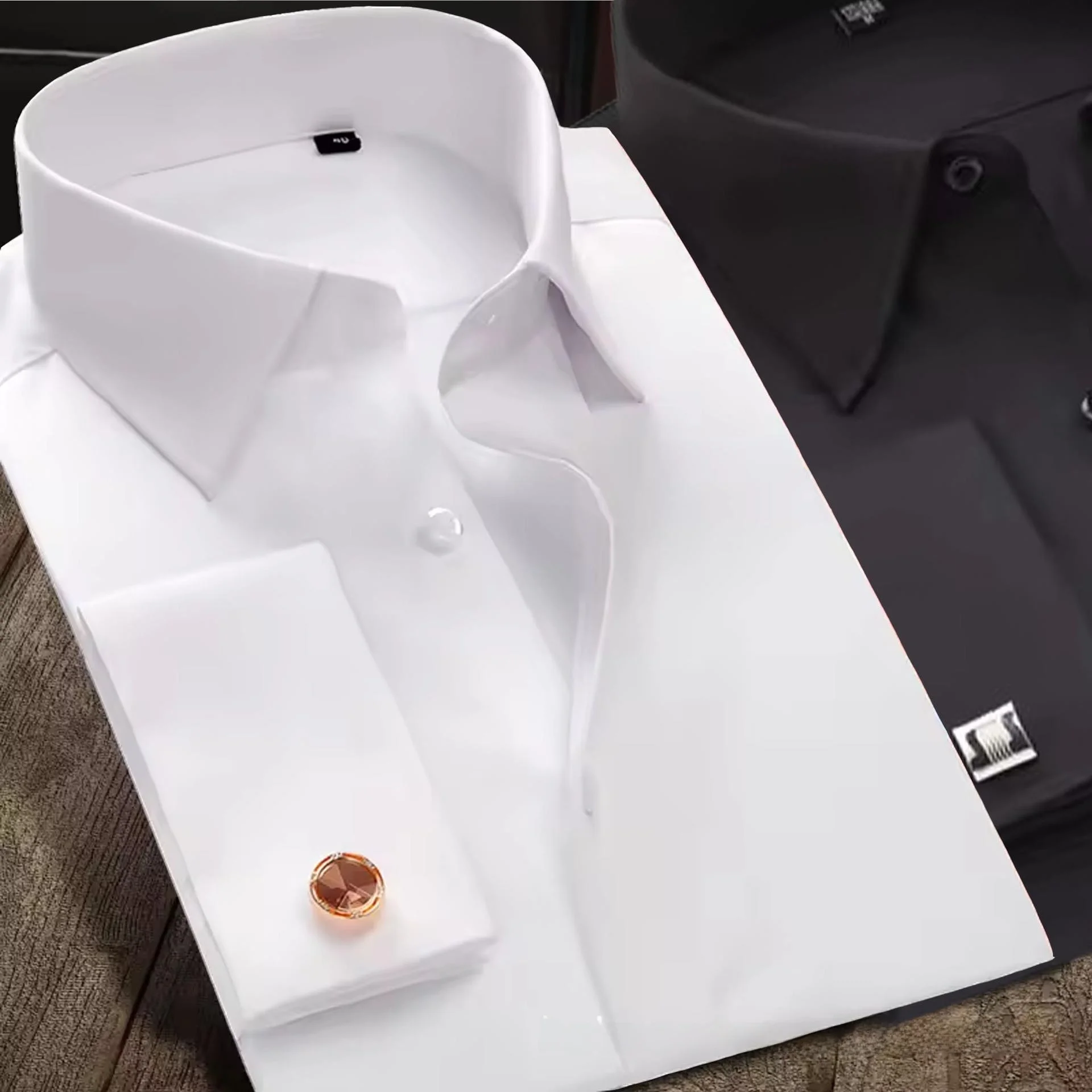 plus Size Men's Shirt with Cufflinks Casual Business Style Long Sleeve Striped Pattern Deformable Material Daily Wear
plus Size Men's Shirt with Cufflinks Casual Business Style Long Sleeve Striped Pattern Deformable Material Daily Wear