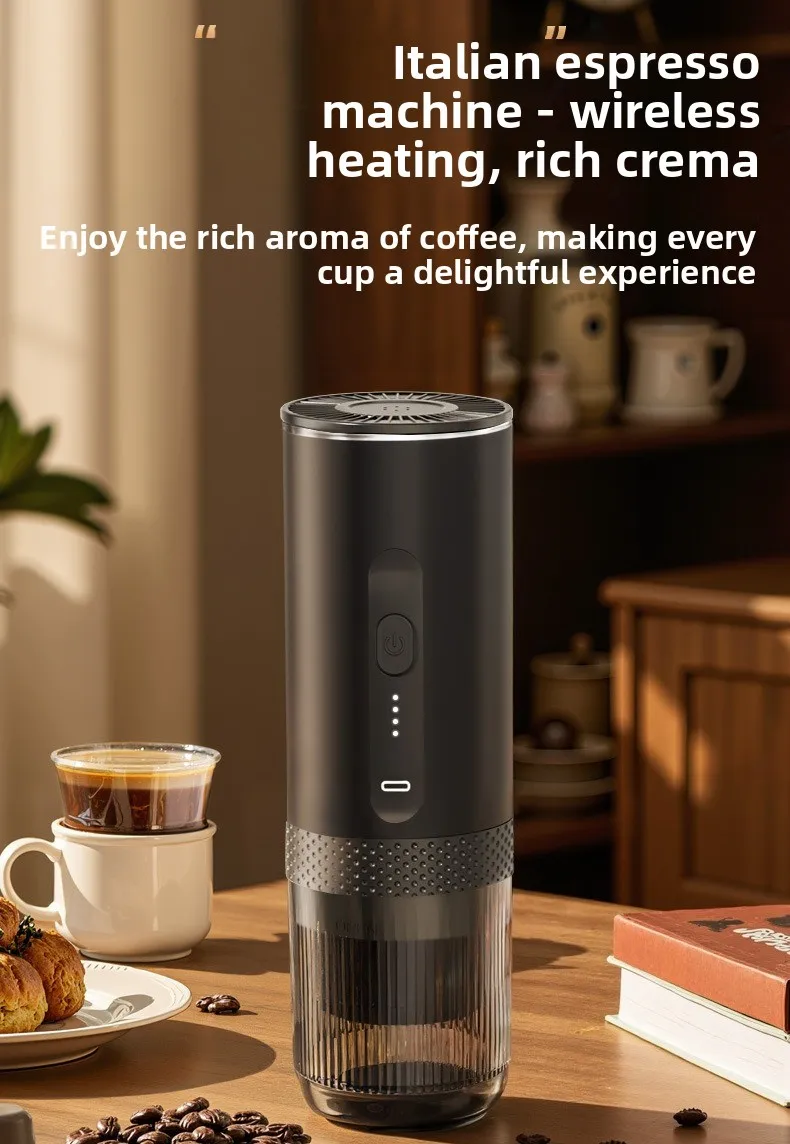 Wireless Portable Capsule Coffee Machine Fully Automatic Italian Pumped Wireless Espresso Machine
Wireless Portable Capsule Coffee Machine Fully Automatic Italian Pumped Wireless Espresso Machine