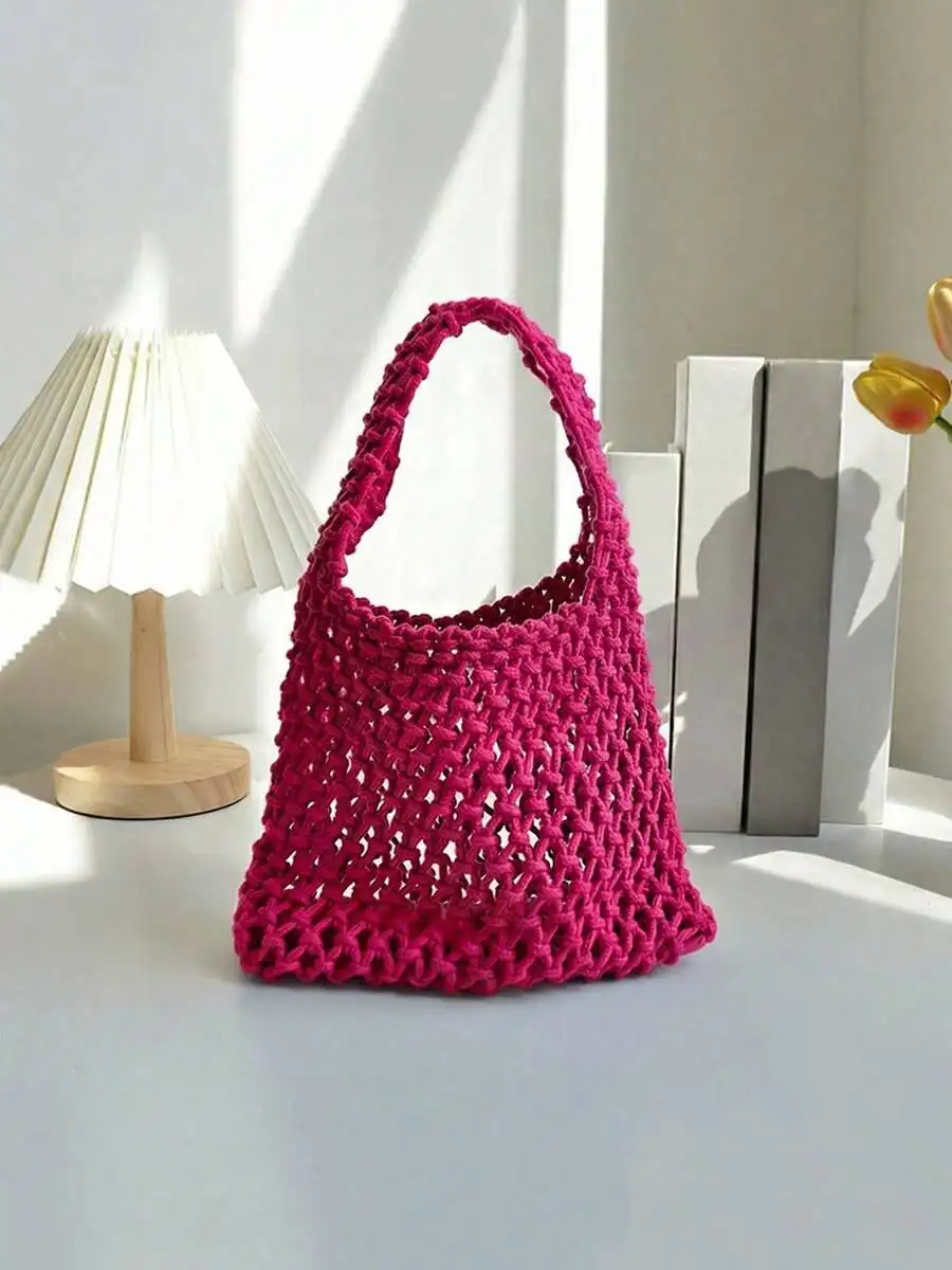 Womens Crochet Hollow Out Woven Handbag Cotton Rope Tote Bag
Womens Crochet Hollow Out Woven Handbag Cotton Rope Tote Bag