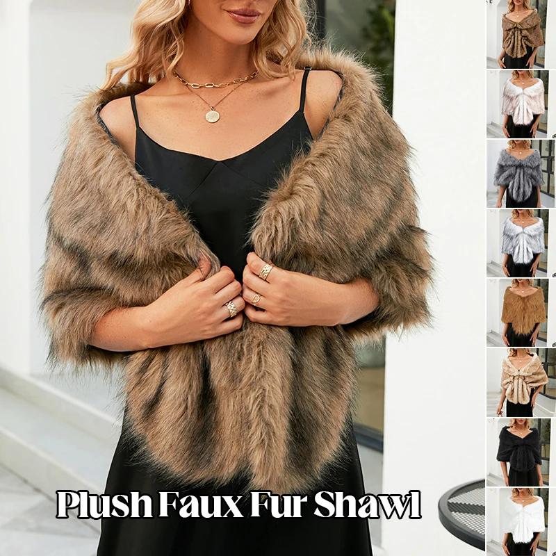 Women Winter Faux Fur Wedding Shawl Elegant Lady Party Stoles Shrug Bride Cape Cloak Bridal Plush Wrap Bolero
Women Winter Faux Fur Wedding Shawl Elegant Lady Party Stoles Shrug Bride Cape Cloak Bridal Plush Wrap Bolero