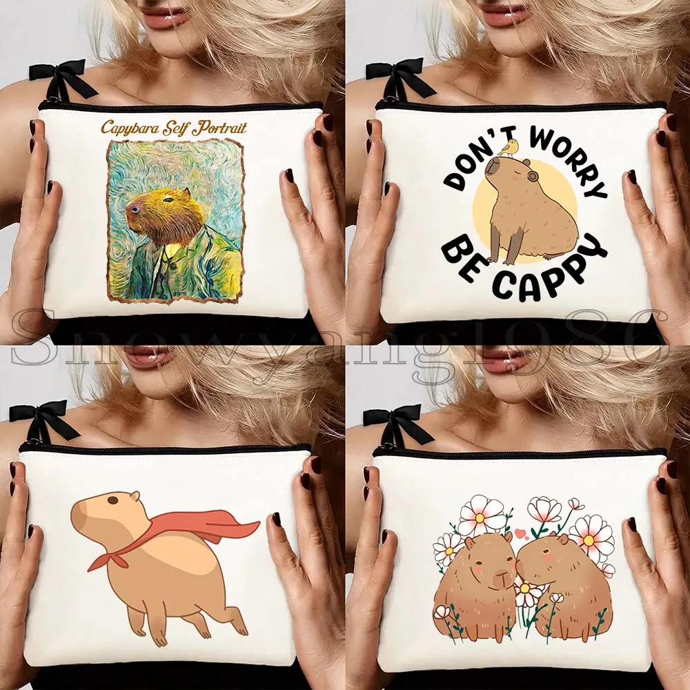 4pcs Cartoon Capybara Animal Capybara with Daisy Flower Be Cappy Canvas Cosmetic Bag Makeup Toilet Bag Pencil Case Zipper Pouch
4pcs Cartoon Capybara Animal Capybara with Daisy Flower Be Cappy Canvas Cosmetic Bag Makeup Toilet Bag Pencil Case Zipper Pouch