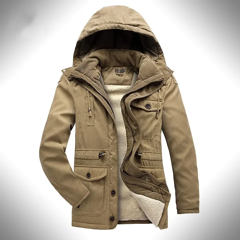 Mens Winter New Jackets Casual Thicken Fleece Lined Jacket Parka Hooded Warm Outdoor Cargo Outwear Windbreaker Coat
Mens Winter New Jackets Casual Thicken Fleece Lined Jacket Parka Hooded Warm Outdoor Cargo Outwear Windbreaker Coat