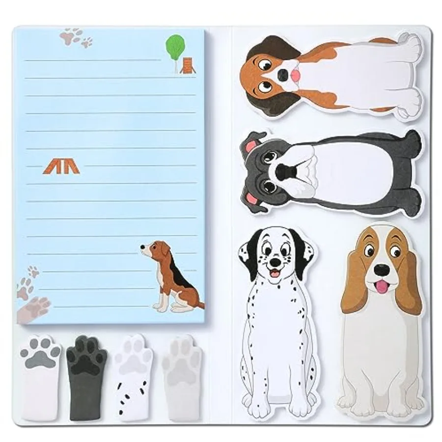Dog Sticky Notes Set, Planner Sticky Note Dividers Tabs 300 Sheets, Cute Animals Shape Markers Flags Self-Stick Memo Pads for D
Dog Sticky Notes Set, Planner Sticky Note Dividers Tabs 300 Sheets, Cute Animals Shape Markers Flags Self-Stick Memo Pads for D