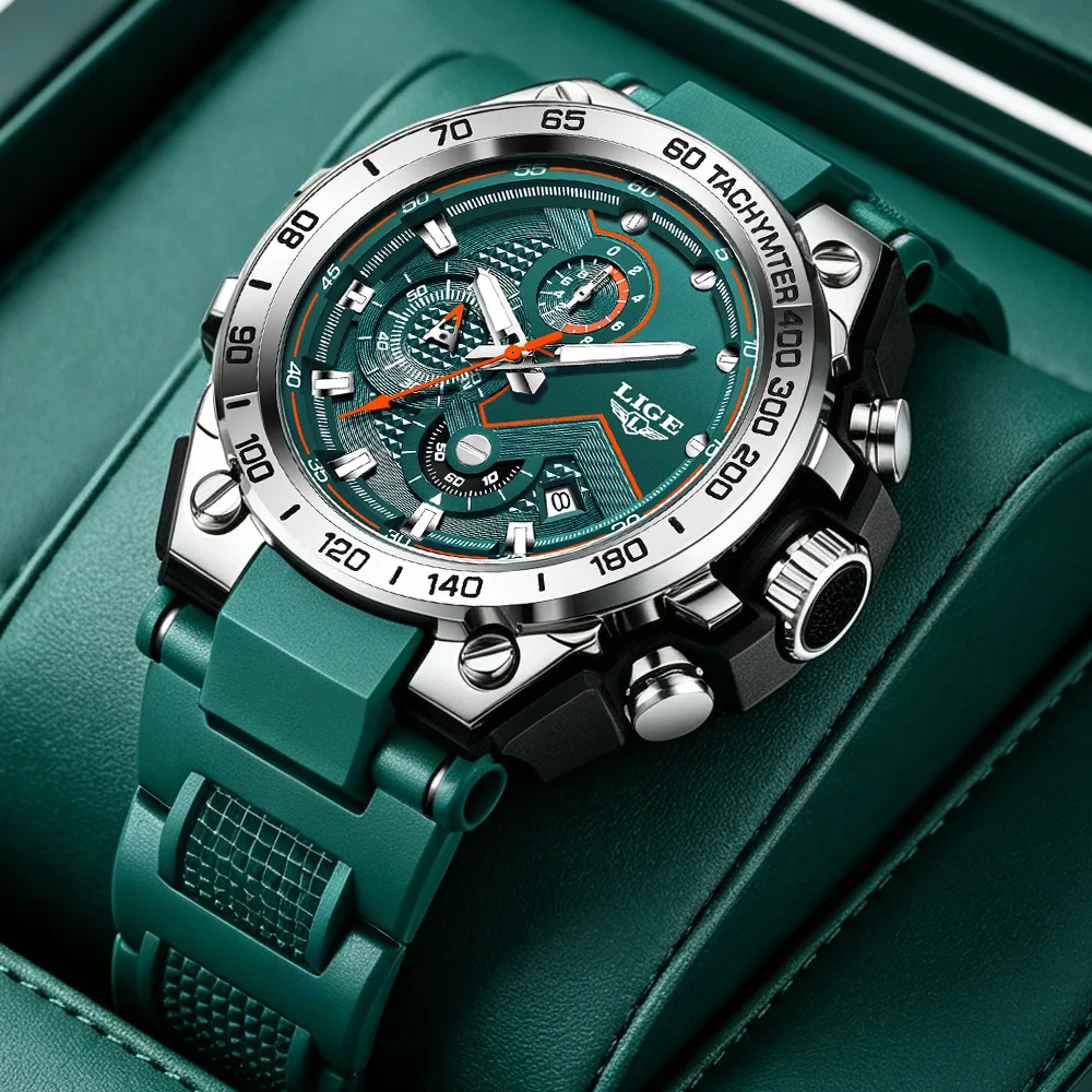 LIGE Luxury Man Wristwatch Chronograph Date Waterproof Silicone Strap Casual Quartz Men's Watches Sports Male Clock Relojs+Box
LIGE Luxury Man Wristwatch Chronograph Date Waterproof Silicone Strap Casual Quartz Men's Watches Sports Male Clock Relojs+Box