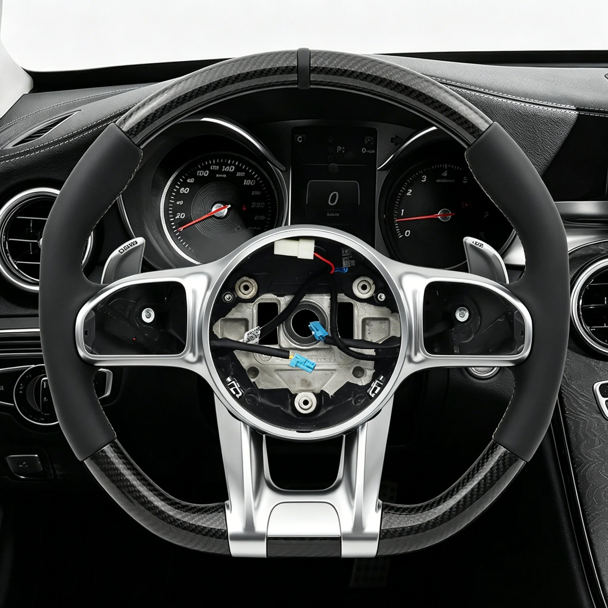 Carbon Fiber Steering Wheel Case for W163 W177 W213 W222 W247 X167 X247 X253 C43 C63 E53 E63 G63 C190 C118
Carbon Fiber Steering Wheel Case for W163 W177 W213 W222 W247 X167 X247 X253 C43 C63 E53 E63 G63 C190 C118
