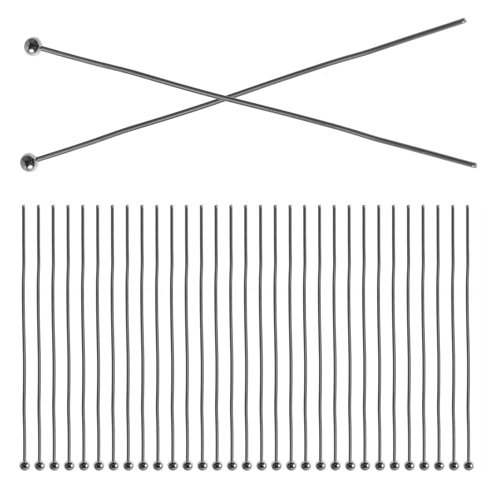 100pcs Ball Head Jewelry Making Accessories Metal Straight Sewing For Earring Bracelet Necklace Diy Crafts Beads Positioning
100pcs Ball Head Jewelry Making Accessories Metal Straight Sewing For Earring Bracelet Necklace Diy Crafts Beads Positioning