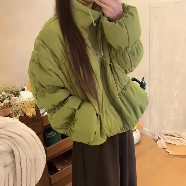 Heavy Industry Pleated Matte Suede Thickened Cotton Clothes New Design Sense Short Stand-up Collar Warm Jacket for Women
Heavy Industry Pleated Matte Suede Thickened Cotton Clothes New Design Sense Short Stand-up Collar Warm Jacket for Women