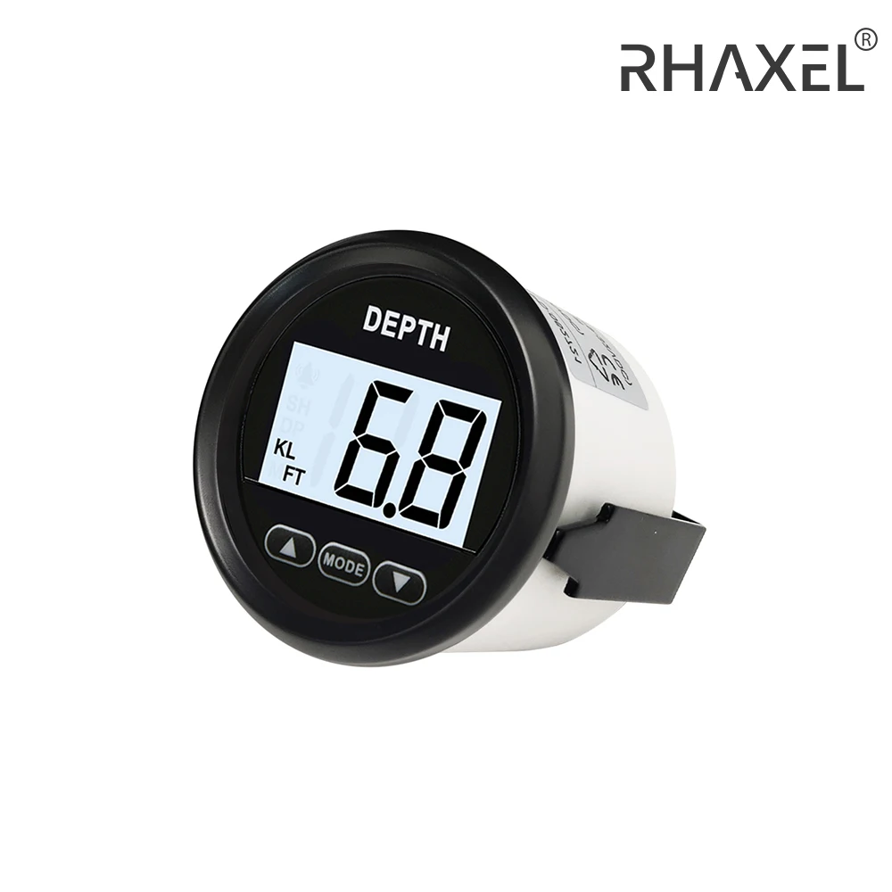 RHAXEL 52mm (2”) Digital Depth Gauge Indicator Waterproof with Transducer White Backlight for Yachts Fishing Boats 12V for Car
RHAXEL 52mm (2”) Digital Depth Gauge Indicator Waterproof with Transducer White Backlight for Yachts Fishing Boats 12V for Car