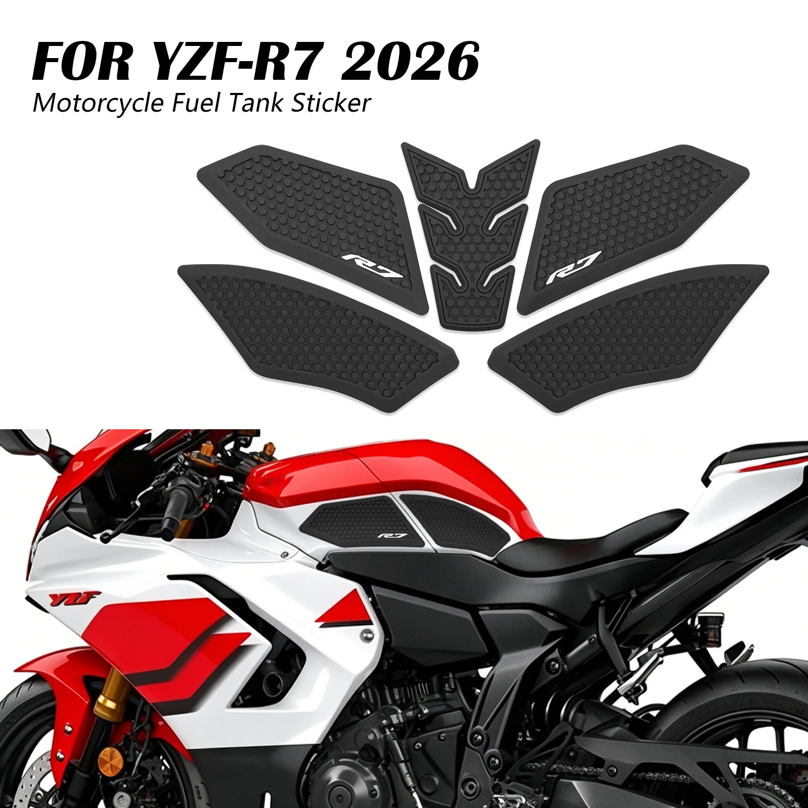 For Yamaha YZF-R7 2026 YZF R7 2026 YZFR7 2026 New Motorcycle Fuel Tank Sticker Side Tank Grips Anti-slip Decals Accessories
For Yamaha YZF-R7 2026 YZF R7 2026 YZFR7 2026 New Motorcycle Fuel Tank Sticker Side Tank Grips Anti-slip Decals Accessories