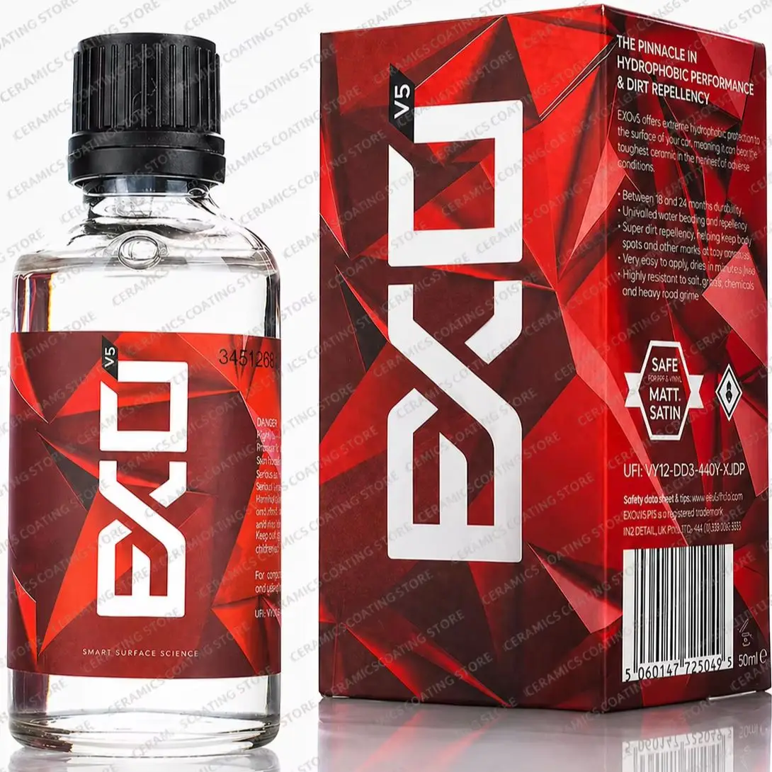 EXO Ultra Durable Hydrophobic Coating V5 Protect Your Paint Add Gloss Repel Contaminants Resists Chemicals Get Rid
EXO Ultra Durable Hydrophobic Coating V5 Protect Your Paint Add Gloss Repel Contaminants Resists Chemicals Get Rid