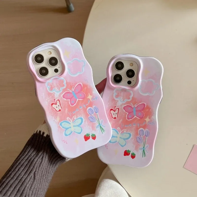 Pink Oil Painting Butterfly Pattern Phone Case For IPhone 17 16 15 14 13 12 Pro Max 2 IN 1 Wave Edge Fashion Shockproof Cover
Pink Oil Painting Butterfly Pattern Phone Case For IPhone 17 16 15 14 13 12 Pro Max 2 IN 1 Wave Edge Fashion Shockproof Cover