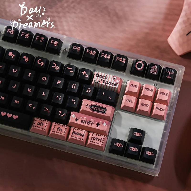 Blackberry Bow Tie Keycap Black Pink 145 Keys PBT Cherry Mechanical Keyboard Sweet Cool Keycap Suitable 87 104 108 For Girls
Blackberry Bow Tie Keycap Black Pink 145 Keys PBT Cherry Mechanical Keyboard Sweet Cool Keycap Suitable 87 104 108 For Girls