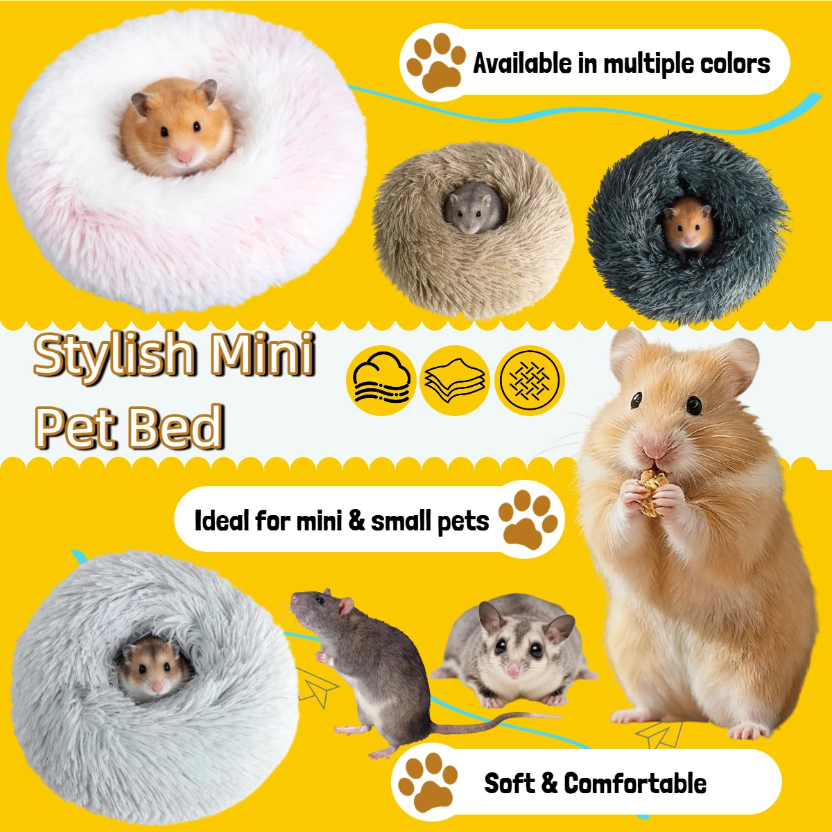 Little Pet Bed Soft and Comfortable Suitable for Small Pets Such as Hamsters
Little Pet Bed Soft and Comfortable Suitable for Small Pets Such as Hamsters
