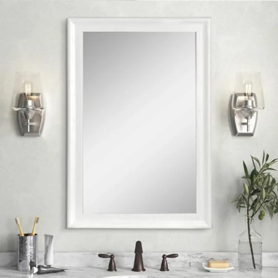 Wall Mirror for Bathroom, Rectangle Rustic 24 x 36 inch Hanging Vanity Mirrors with Wood Grain Pattern for Living Room, Bedroom
Wall Mirror for Bathroom, Rectangle Rustic 24 x 36 inch Hanging Vanity Mirrors with Wood Grain Pattern for Living Room, Bedroom