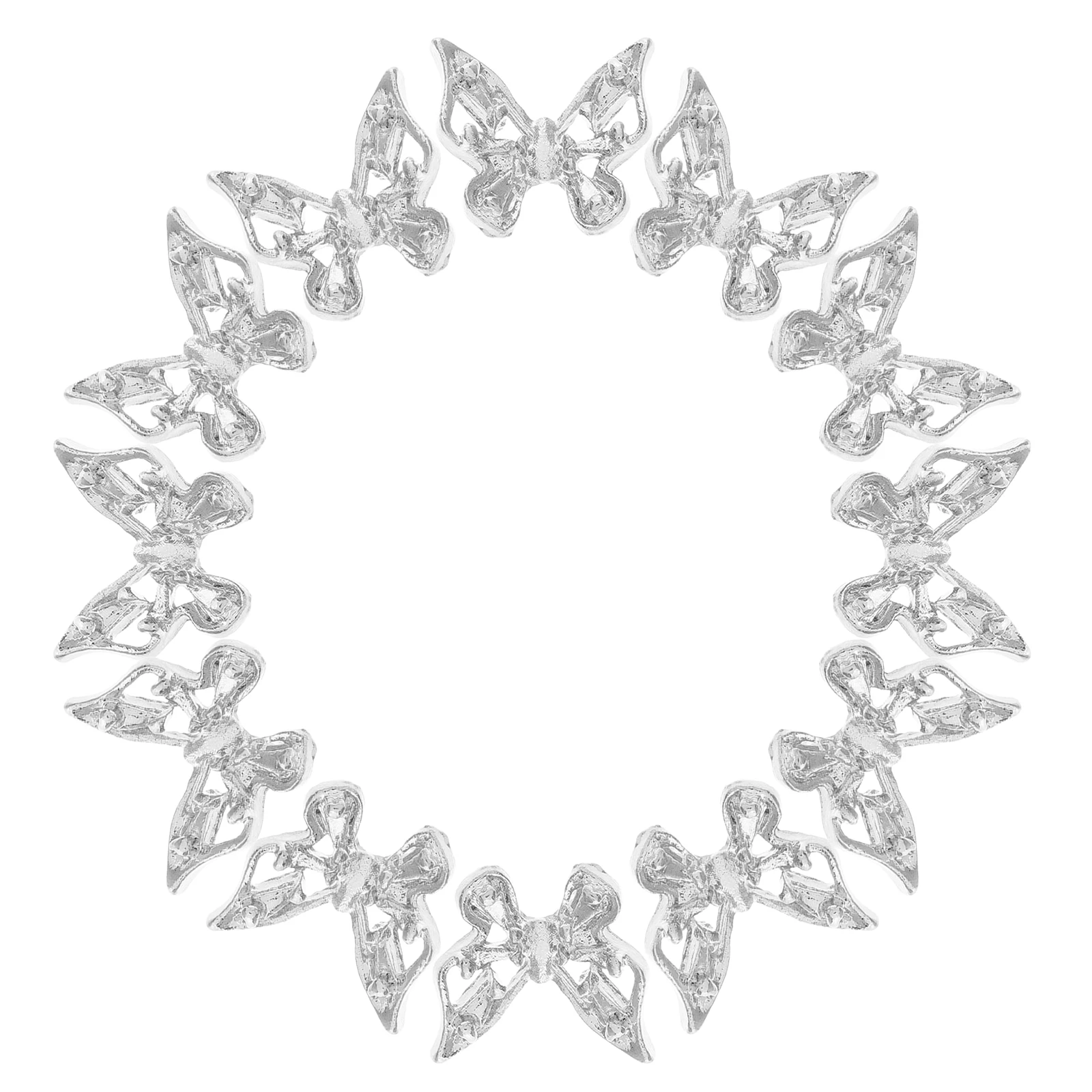 30pcs Silver 3D Butterfly Nail Stickers Bow Butterfly Nail Art Metal Rhinestones Durable DIY Charms Studs Crystals Accessories
30pcs Silver 3D Butterfly Nail Stickers Bow Butterfly Nail Art Metal Rhinestones Durable DIY Charms Studs Crystals Accessories