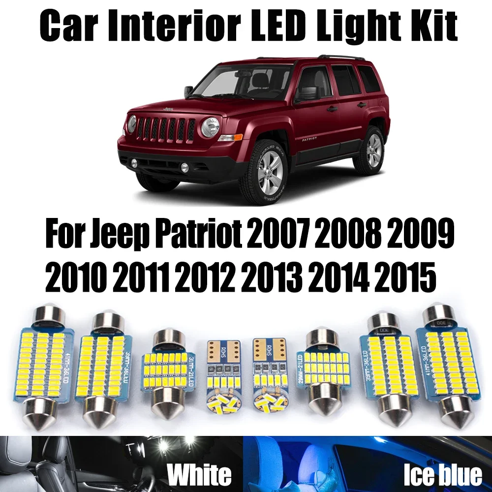 10Pcs Canbus LED Interior Trunk License Plate Light For Jeep Patriot 2007-2012 2013 2014 2015 Reading Dome Bulbs Kit Accessories
10Pcs Canbus LED Interior Trunk License Plate Light For Jeep Patriot 2007-2012 2013 2014 2015 Reading Dome Bulbs Kit Accessories