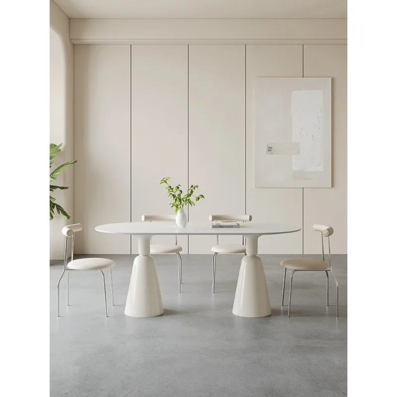 Nordic rock slab dining table and chair combination cream wind holy grail table household small apartment modern simple dining t
Nordic rock slab dining table and chair combination cream wind holy grail table household small apartment modern simple dining t