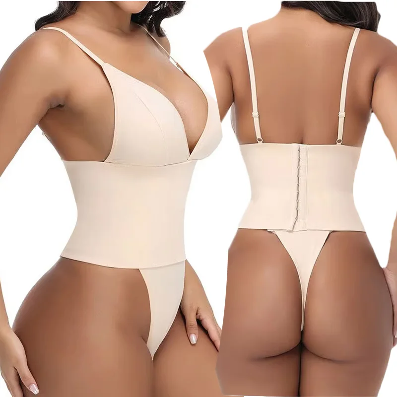 GUUDIA Adjustable Back Buckle Closure Bodysuit Sexy Deep V Neck Bodysuit Thong Shapewear Tummy Control Bodysuit Sexy Body Shaper
GUUDIA Adjustable Back Buckle Closure Bodysuit Sexy Deep V Neck Bodysuit Thong Shapewear Tummy Control Bodysuit Sexy Body Shaper