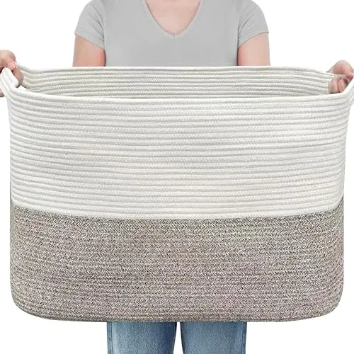 Плетеная корзина XXXXL для одеял, 63.5x40.6x40.6 см (108 л), прямоугольная корзина для одеял для гостиной, очень большая, из плетеного ротанга
Плетеная корзина XXXXL для одеял, 63.5x40.6x40.6 см (108 л), прямоугольная корзина для одеял для гостиной, очень большая, из плетеного ротанга