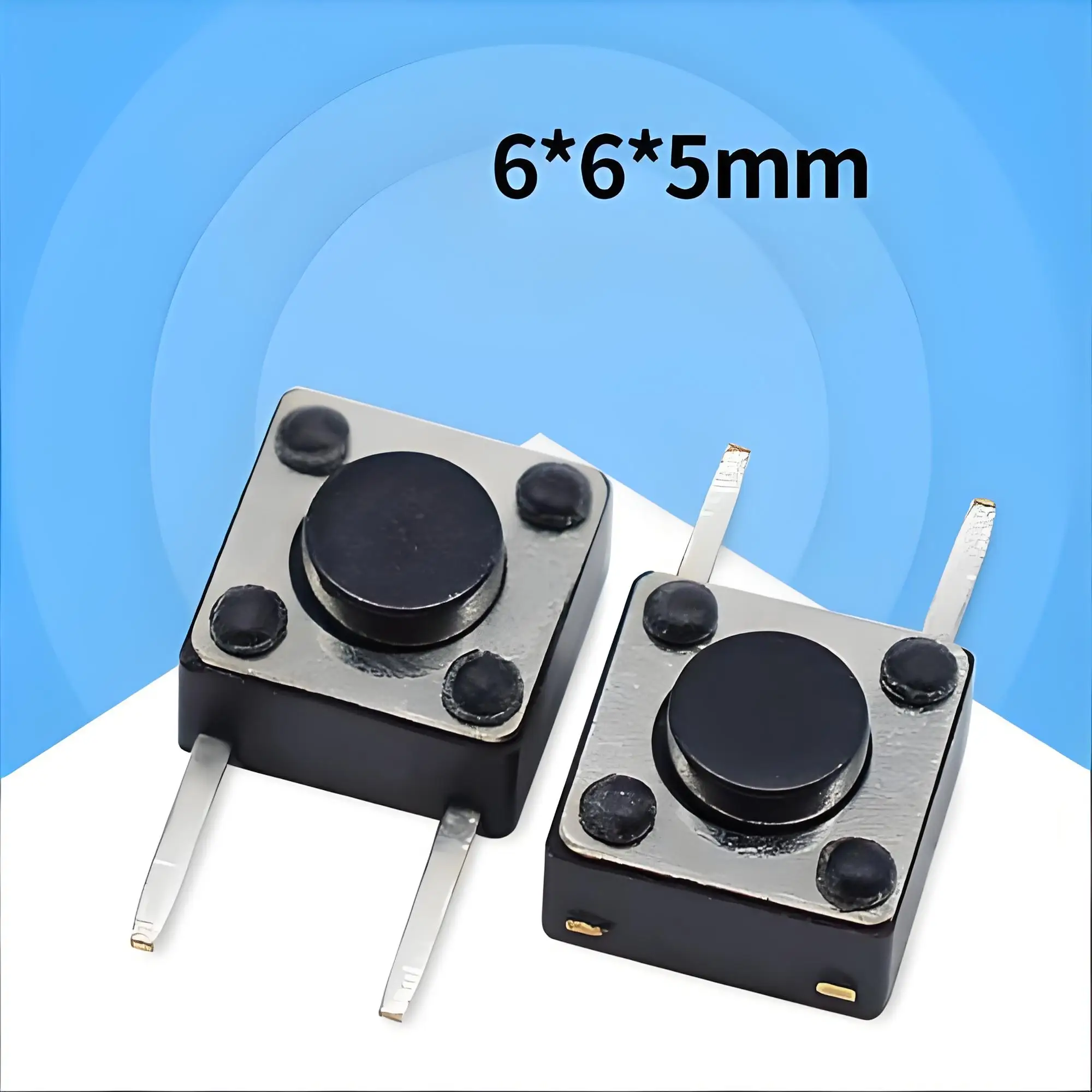 600PCS/LOT 6X6mm (Side Two Pin DIP) 5mm Black Mini Push Button Momentary Tact Button Switch Copper
600PCS/LOT 6X6mm (Side Two Pin DIP) 5mm Black Mini Push Button Momentary Tact Button Switch Copper