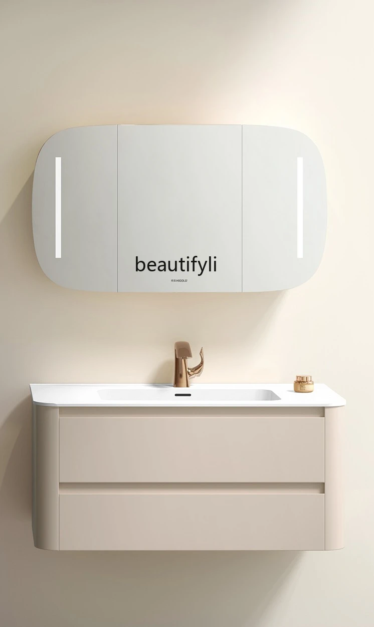Solid wood smart bathroom cabinet combination modern simple bathroom integrated basin washstand bathroom cabinet
Solid wood smart bathroom cabinet combination modern simple bathroom integrated basin washstand bathroom cabinet