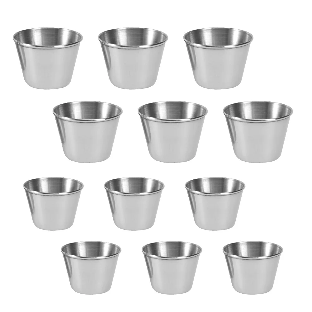 12 Pcs Stainless Steel Sauce Cup Seasoning Cups Containers Measuring Kitchen Supplies Cooking Tools Mini Holders
12 Pcs Stainless Steel Sauce Cup Seasoning Cups Containers Measuring Kitchen Supplies Cooking Tools Mini Holders