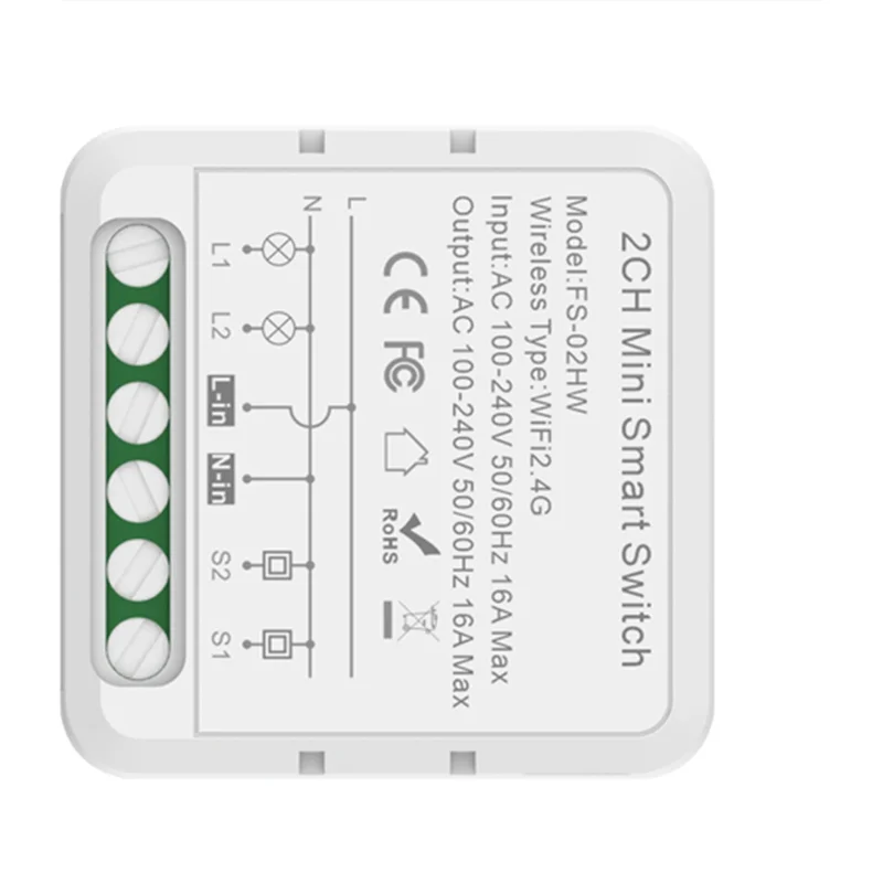 Модуль штор ABMH-Smart, мини-модуль штор Wi-Fi, модуль штор TUYA, 2-канальный голосовой переключатель 
Модуль штор ABMH-Smart, мини-модуль штор Wi-Fi, модуль штор TUYA, 2-канальный голосовой переключатель