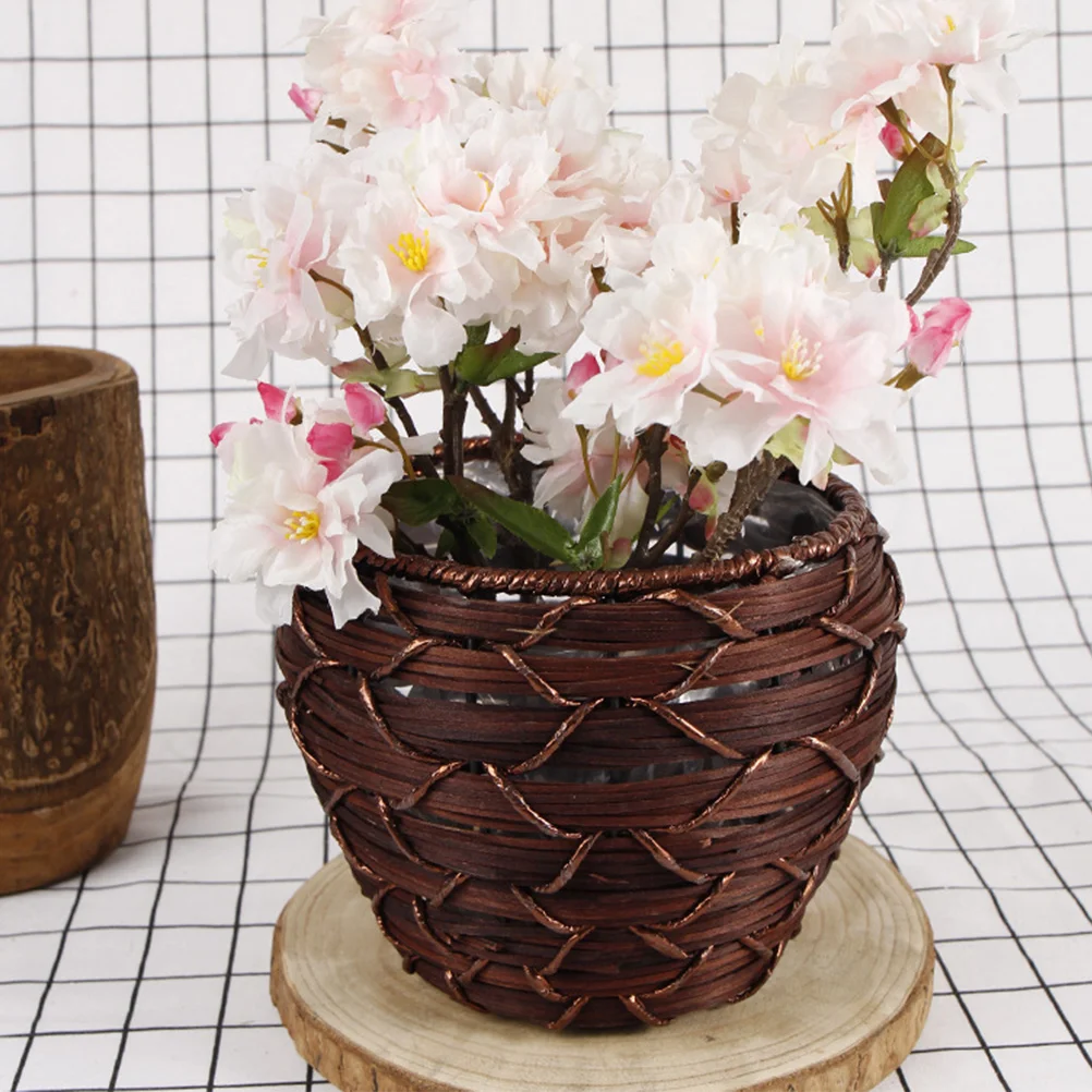 Flowerpot Rattan Floral Containers Hanging Pots Outdoor Plastic Woven Plant Planter
Flowerpot Rattan Floral Containers Hanging Pots Outdoor Plastic Woven Plant Planter