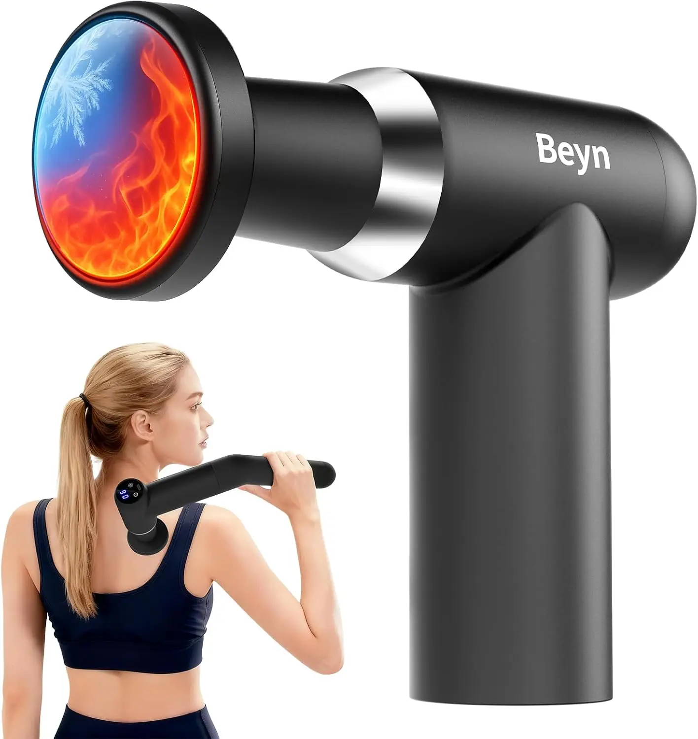 Hot & Cold Therapy Massage Gun with Detachable Handle - 6 Speeds, 6 Heads, LCD Display, USB-C Rechargeable
Hot & Cold Therapy Massage Gun with Detachable Handle - 6 Speeds, 6 Heads, LCD Display, USB-C Rechargeable