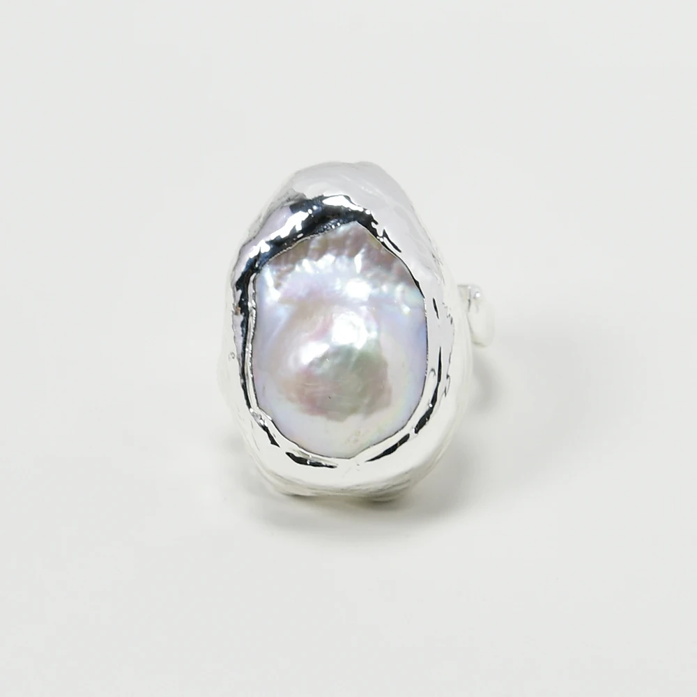 Natural White Baroque Pearl Silver Color Plated Adjustable Rings Lady Jewelry Gifts
Natural White Baroque Pearl Silver Color Plated Adjustable Rings Lady Jewelry Gifts