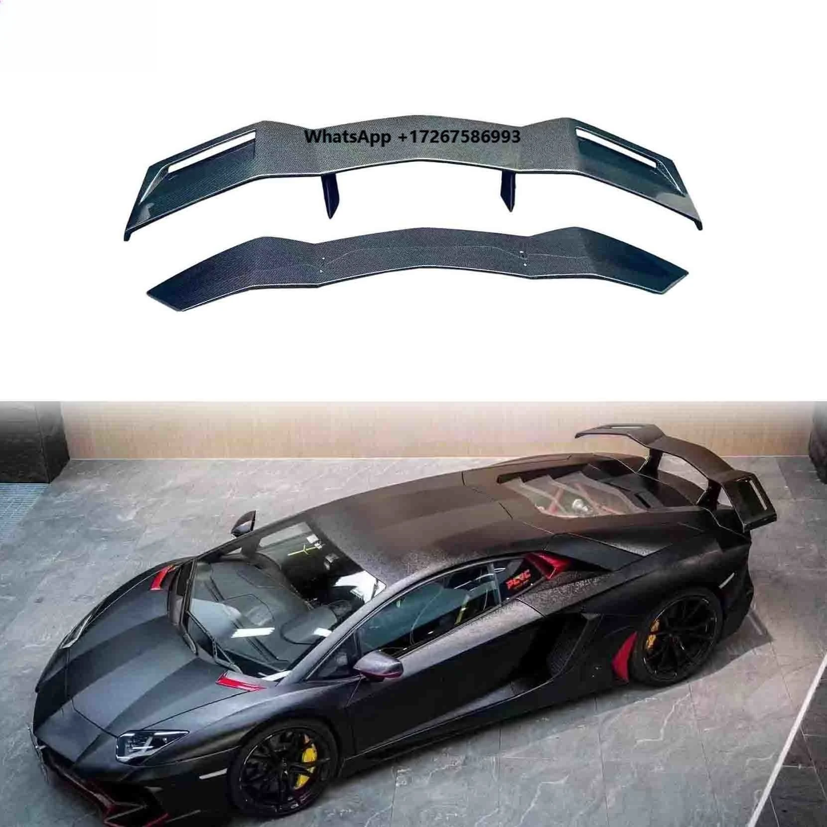 DMC Style Carbon Fiber Double Deck Rear Spoiler for Aventador LP700 with Polished Finish
DMC Style Carbon Fiber Double Deck Rear Spoiler for Aventador LP700 with Polished Finish