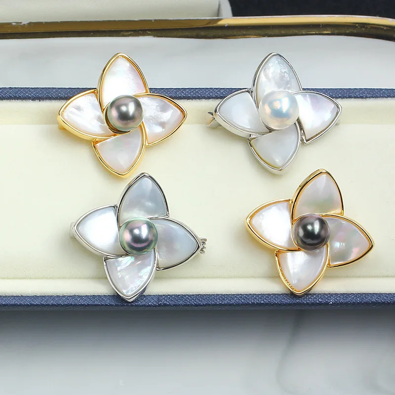 Pearl Brooch DIY Accessories, Copper Gold Plated Shell Flower Corsage Accessories, Elegant Accessories
Pearl Brooch DIY Accessories, Copper Gold Plated Shell Flower Corsage Accessories, Elegant Accessories