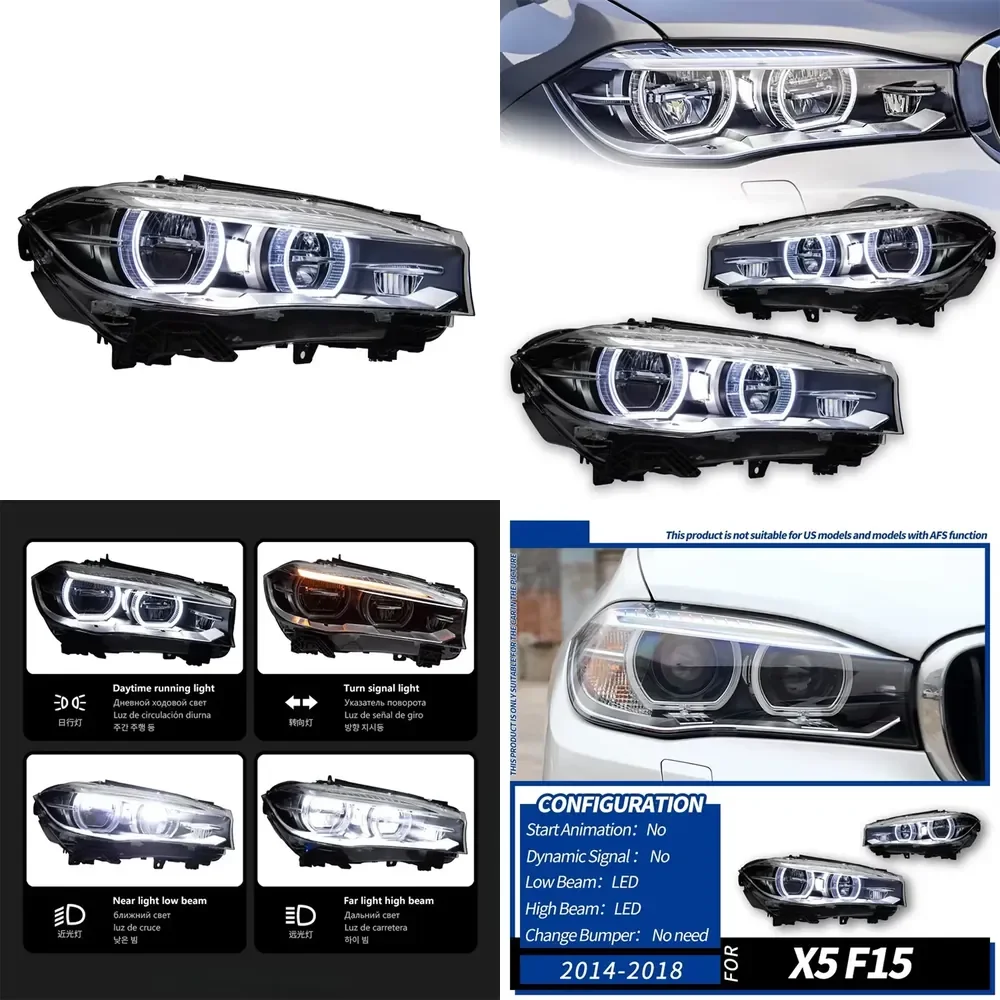 Veidt Suitable for 14-18 X5 Headlight Assembly F15 High-End Version Modified Lens Angel Eye Headlight Turn Signal
Veidt Suitable for 14-18 X5 Headlight Assembly F15 High-End Version Modified Lens Angel Eye Headlight Turn Signal