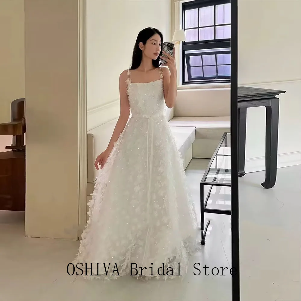 Customized Princess Spaghetti Strap Wedding 3D Flowers Applique Evening Gowns Photo Shoot Prom Dress 웨딩드레스 vestido de noiva
Customized Princess Spaghetti Strap Wedding 3D Flowers Applique Evening Gowns Photo Shoot Prom Dress 웨딩드레스 vestido de noiva