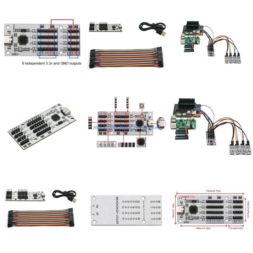 U2JE -оптимизированный USB C до 8PORT TTL Serial Adapter для профессионального любителя использования 
U2JE -оптимизированный USB C до 8PORT TTL Serial Adapter для профессионального любителя использования