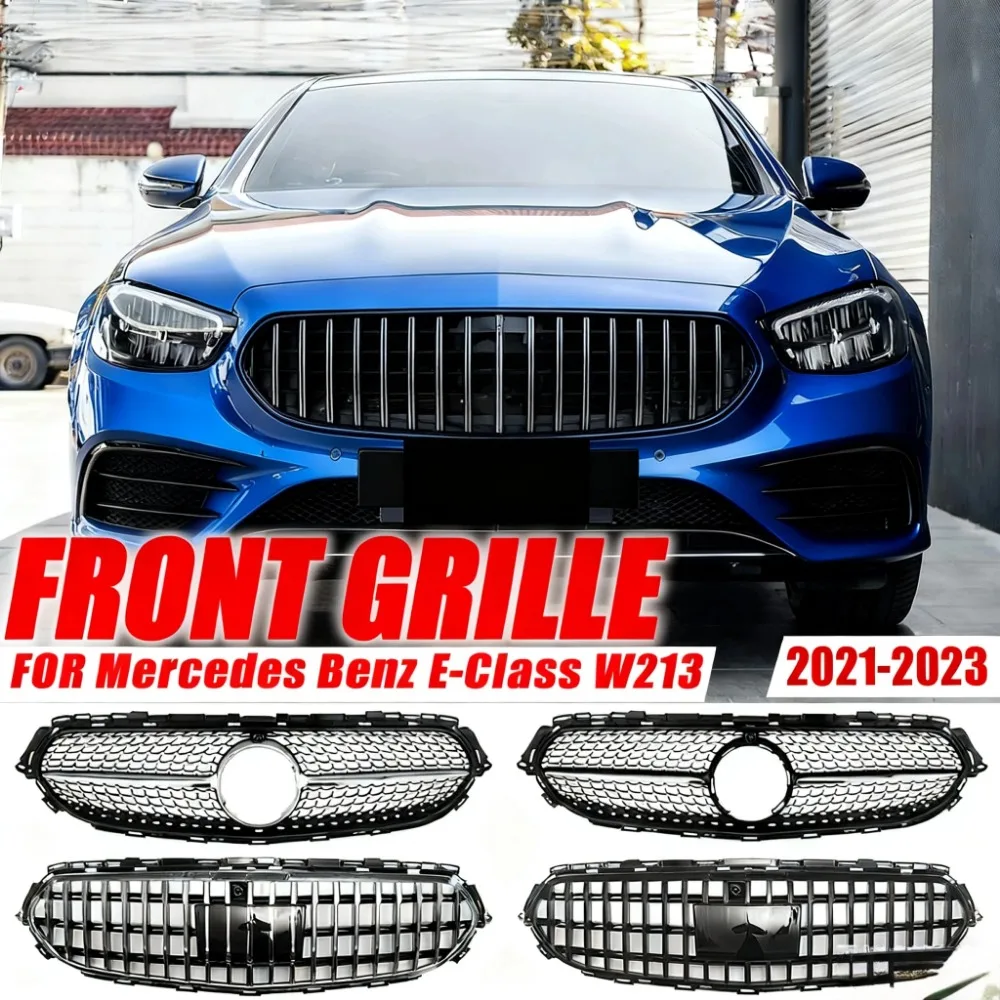 Chrome Silver Diamonds Style Racing Grille For Mercedes Benz E-Class W213 E200 E300 E350 21-23 Maybach Style Bumper Grilles
Chrome Silver Diamonds Style Racing Grille For Mercedes Benz E-Class W213 E200 E300 E350 21-23 Maybach Style Bumper Grilles