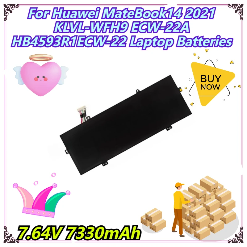 7.64V 7330mAh For Huawei MateBook14 2021 KLVL-WFH9 ECW-22A HB4593R1ECW-22 Laptop Batteries
7.64V 7330mAh For Huawei MateBook14 2021 KLVL-WFH9 ECW-22A HB4593R1ECW-22 Laptop Batteries