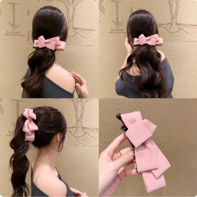 Winter Autumn Suede Bow Banana Clip Hair Clip for Women Ponytail Bun Twist Claw Hairbows for Girls Leather Hair Accessories
Winter Autumn Suede Bow Banana Clip Hair Clip for Women Ponytail Bun Twist Claw Hairbows for Girls Leather Hair Accessories