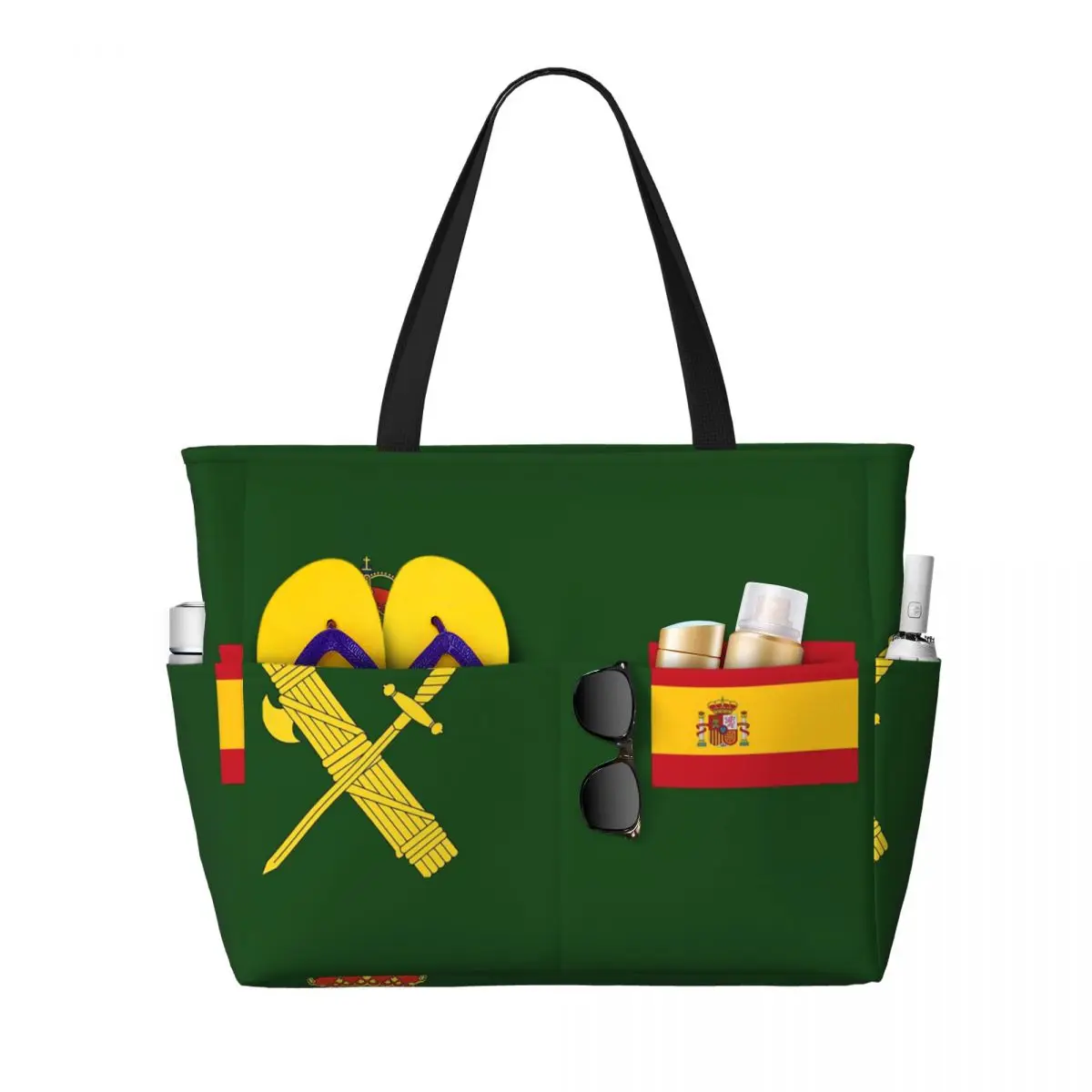 Spain Flag Plus Emblem Civil Guard Beach Tote Bag Sport Gym Yoga Duffle Large Tote Bag Women Travel Bag Fitness bag
Spain Flag Plus Emblem Civil Guard Beach Tote Bag Sport Gym Yoga Duffle Large Tote Bag Women Travel Bag Fitness bag