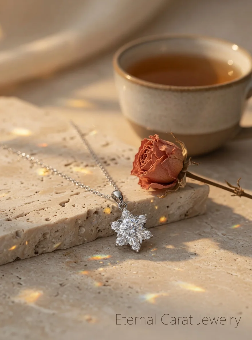 Mother's Day Gift PT950 Platinum Moissanite Snowflake Pendant Necklace for Mom Light Luxury Clavicle Jewelry
Mother's Day Gift PT950 Platinum Moissanite Snowflake Pendant Necklace for Mom Light Luxury Clavicle Jewelry