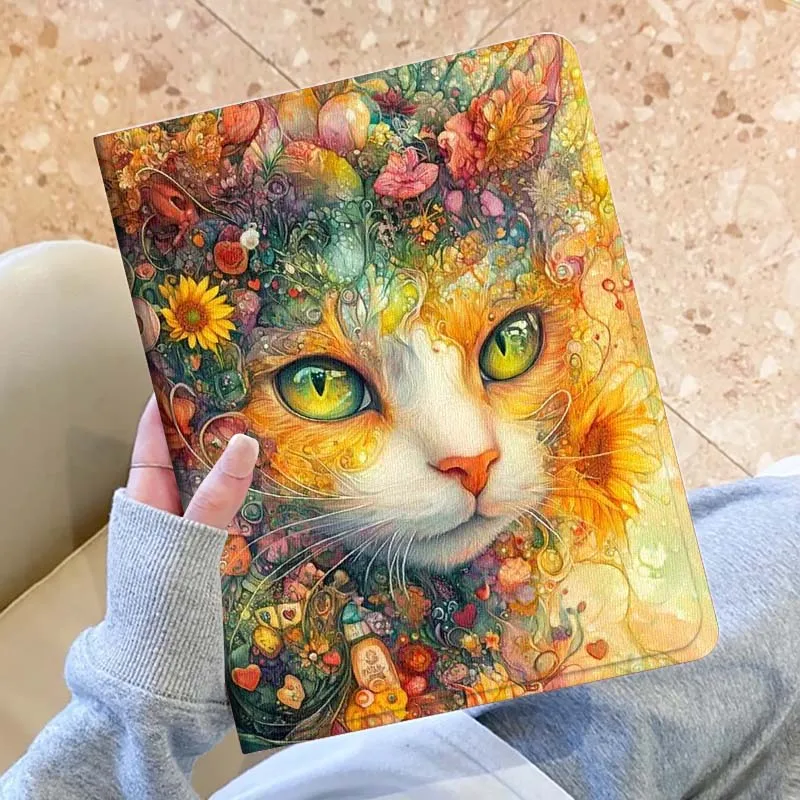 Cartoon Floral Cat Eyes Gift For Samsung Galaxy Tab S10 S9 S8 S7 Lite FE Plus Scratch resistant Pen Tray Tablet Case
Cartoon Floral Cat Eyes Gift For Samsung Galaxy Tab S10 S9 S8 S7 Lite FE Plus Scratch resistant Pen Tray Tablet Case