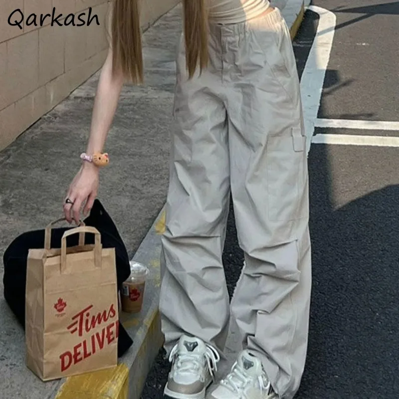 Cargo Pants for Women Cool Girls Casual Spring Pockets Safari Style College Students All-match Solid Loose New Chic High Street
Cargo Pants for Women Cool Girls Casual Spring Pockets Safari Style College Students All-match Solid Loose New Chic High Street