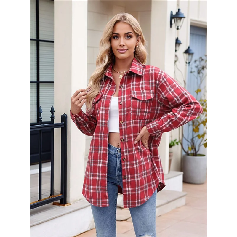 AOAO-Womens Classic Button Down Plaid Flannel Shirts Long Sleeve Oversized Casual Business Blouse Tops
AOAO-Womens Classic Button Down Plaid Flannel Shirts Long Sleeve Oversized Casual Business Blouse Tops