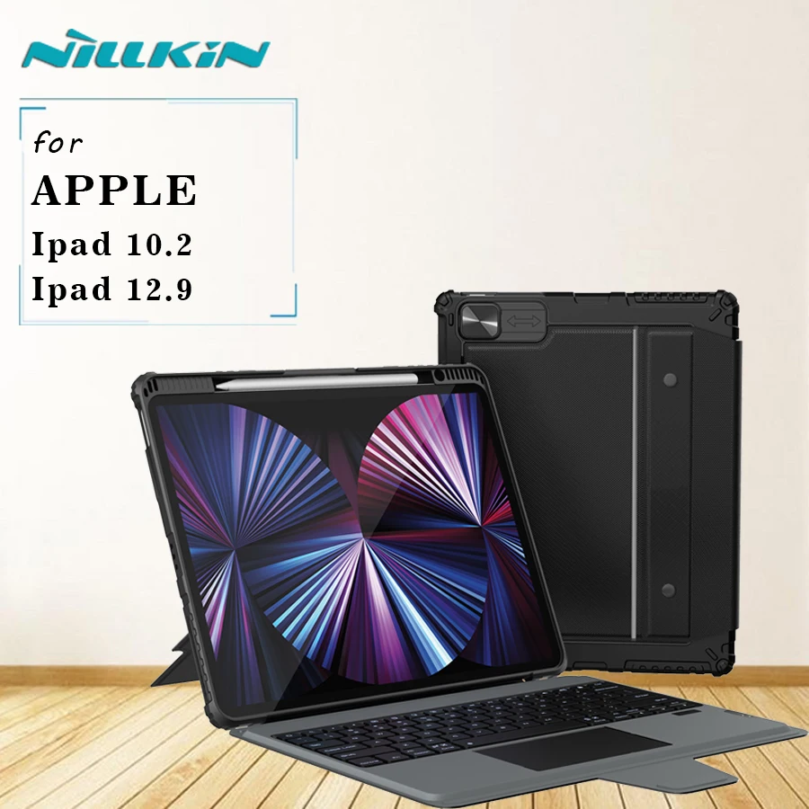 for Apple iPad 10.2 2019 12.9 2020 2021 2022 Case Nillkin Light Buttons Bluetooth With Pencil Hoder Bumper Combo Kayboard Cover
for Apple iPad 10.2 2019 12.9 2020 2021 2022 Case Nillkin Light Buttons Bluetooth With Pencil Hoder Bumper Combo Kayboard Cover