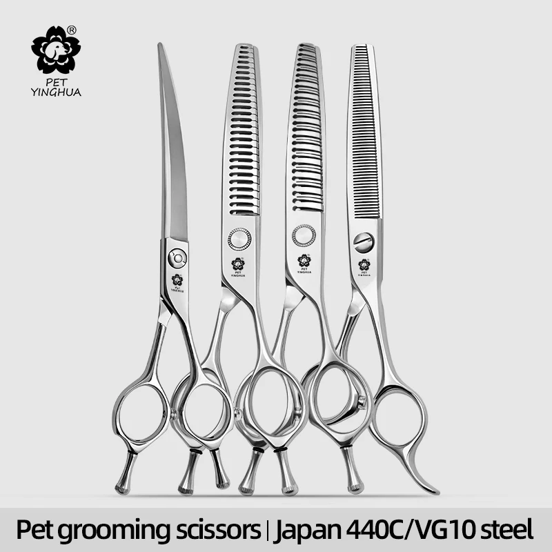 YinghuaPet Grooming Scissors - Dog Hair Trimming, Straight Teeth/Curved Fish Bone, Fluffy, Natural Cut
YinghuaPet Grooming Scissors - Dog Hair Trimming, Straight Teeth/Curved Fish Bone, Fluffy, Natural Cut