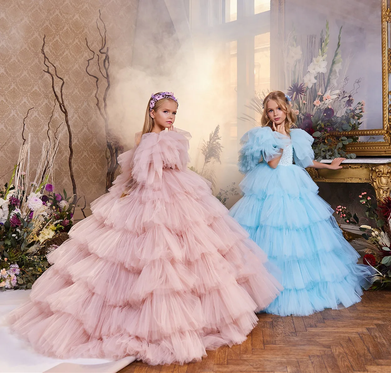 Elegant Flower Girl Dresses with Puff Sleeve Pageant Dress Little Princess First Communion Dress Birthday New Prom Gowns
Elegant Flower Girl Dresses with Puff Sleeve Pageant Dress Little Princess First Communion Dress Birthday New Prom Gowns