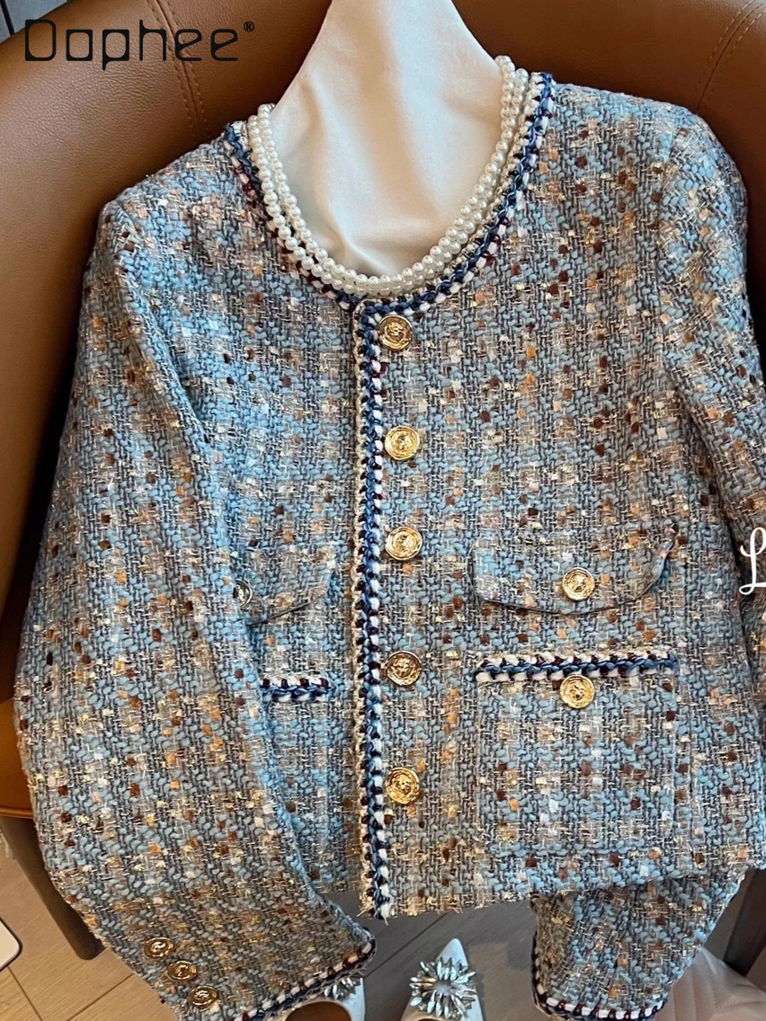 Green Heavy Industry Color Round Neck Single-Breasted Coat for Women Autumn Winter Tweed French Socialite Long Sleeve Coats 
Green Heavy Industry Color Round Neck Single-Breasted Coat for Women Autumn Winter Tweed French Socialite Long Sleeve Coats