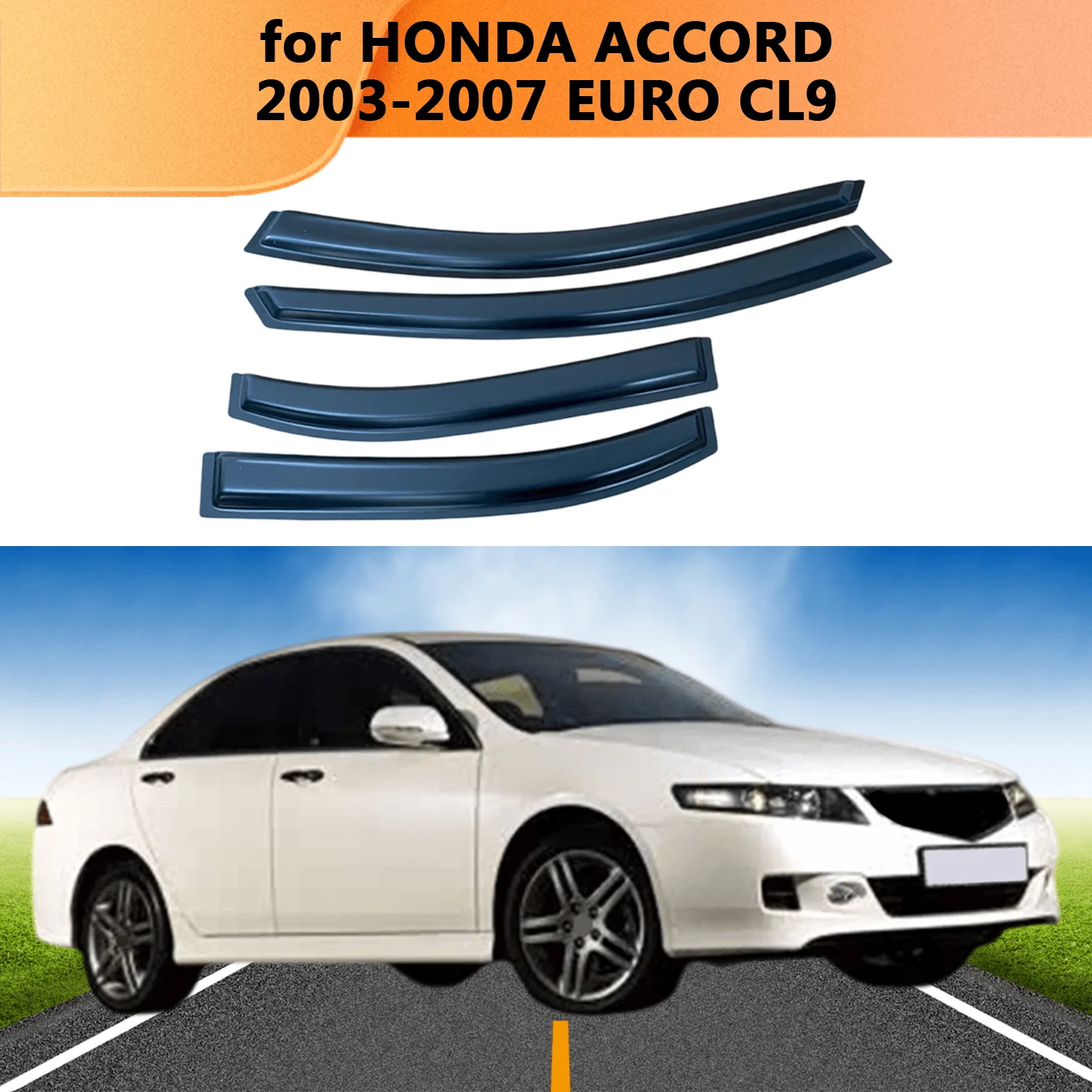 Дефлекторы окон (ветровики) для HONDA ACCORD 2003-2007 EURO CL9, защита от солнца и дождя, наружные, накладные, на клейкой ленте
Дефлекторы окон (ветровики) для HONDA ACCORD 2003-2007 EURO CL9, защита от солнца и дождя, наружные, накладные, на клейкой ленте