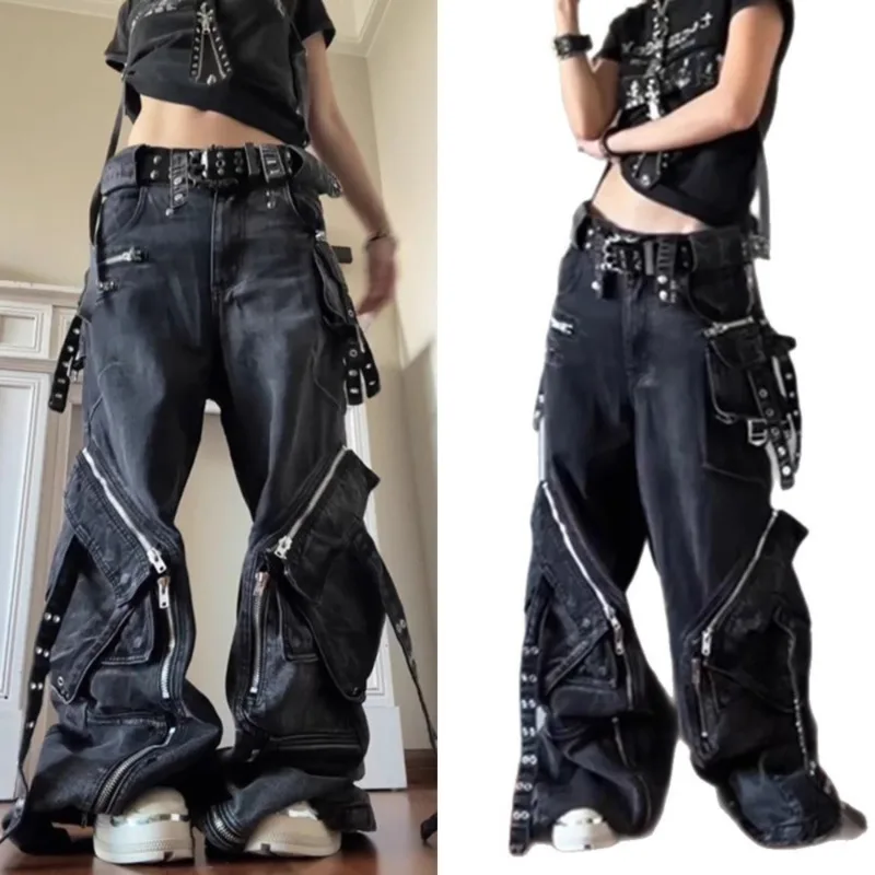 Denim Y2K Aesthetics Pants Baggy Punk Style Jeans Wide Fit Harajuku Y2K 2000s Vintage Autumn Winter Fashion For Women Pants New
Denim Y2K Aesthetics Pants Baggy Punk Style Jeans Wide Fit Harajuku Y2K 2000s Vintage Autumn Winter Fashion For Women Pants New